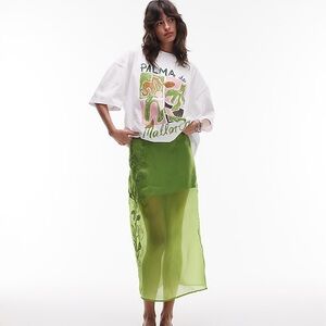 Topshop sheer skirt